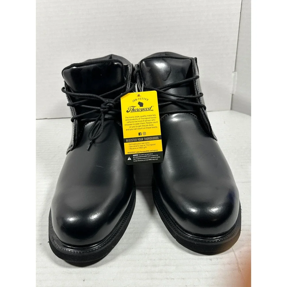 Thorogood Job Fitted Mens Black Leather Chukka Boots 834-6032 Size 13W Wide